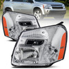 2X Front Lamps Headlights Assembly For 2005-2009 Chevy Equinox Chrome Housing
