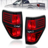 2X Black Housing Tail Lights Assembly For 2009-2014 Ford F-150 F150 Pickup LH+RH