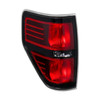 2X Black Housing Tail Lights Assembly For 2009-2014 Ford F-150 F150 Pickup LH+RH
