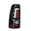 2PCS Black Housing LED Tail Lights For 1999-06 Chevy Silverado 99-02 GMC Sierra