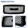 Gloss Black Front Upper Grill Grille For GMC Sierra 1500 2014-2015 GM1200687