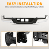 Chrome Steel Rear Step Bumper Assembly W/Sensor Hole For 2016-2023 Toyota Tacoma