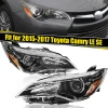 Headlights For 2015 2016 2017 Toyota Camry Black Housing Left+Right Headlamp Set
