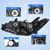 Headlights For 2015 2016 2017 Toyota Camry Black Housing Left+Right Headlamp Set