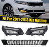 Front Bumper Lower Grille&Fog Lights&Fog Light Covers For 2011-2013 Kia Optima