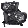 Headlights For 07-17 Toyota Tundra Sequoia Black Halogen Left Right Assembly