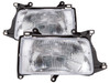 Headlights Halogen Chrome Pair Left Right Set Fits 93-98 Toyota T100 Pick Up