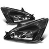 03-07 Honda Accord Headlights - Black Housing Clear Corner