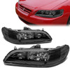 98-02 Honda Accord Headlights - Black Housing Clear Corner