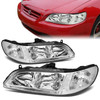 98-02 Honda Accord Headlights - Chrome Housing Clear Corner