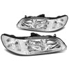 98-02 Honda Accord Headlights - Chrome Housing Clear Corner