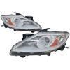 Headlight Set Fits 10-12 Mazda CX9 Halogen Chrome Left Driver Right Passenger