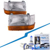 Fits Ford F-150/Bronco 6-Piece Headlights Set w/Xenon Bulbs F-250 Halogen