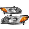 06-11 Honda Civic Sedan Headlights - Chrome Housing Amber Corner