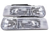 Fits 99-02 Chevy Silverado 1500 2500 3500/ 00-06 Suburban Headlights Pair Tahoe