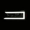 Halogen Plank 4-Piece Headlight Set Black with LED Bar Fits 2004-2012 Chevy GMC