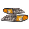 Fits 1994-1998 Ford Mustang 4-Piece Headlamps Headlights Set Halogen