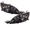 PERDE Halogen Headlight Set For 07-09 Hatchback Mazda 3 MPS Mazdaspeed 3 Black
