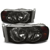 02-05 Dodge Ram 1500 2500 3500 Headlights - Smoked Housing Amber Corner
