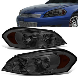 06-16 Chevy Impala Limited Monte Carlo Headlights - Smoked Housing Amber Corner