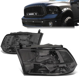 09-18 Dodge Ram 1500 2500 3500 4500 5500 Headlights - Smoked Housing Clear Corner
