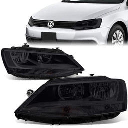 11-17 Volkswagen Jetta Sedan Headlights - Smoked Housing Clear Corner