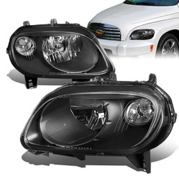 06-11 Chevy HHR Headlights - Black Housing Clear Corner