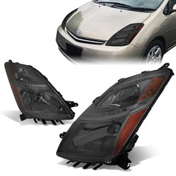 06-09 Toyota Prius Headlights - Smoked Housing Amber Corner