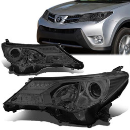 13-15 Toyota RAV4 Projector Headlights - Smoked Housing Clear Corner
