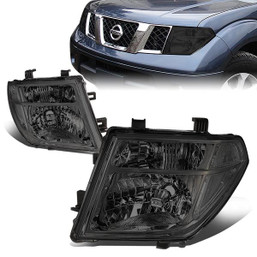 05-08 Nissan Frontier Pathfinder Headlights - Smoked Housing Clear Corner