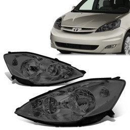 06-10 Toyota Sienna Headlights - Smoked Housing Clear Corner