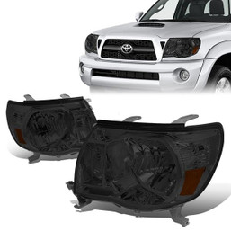 05-11 Toyota Tacoma Headlights - Smoked Housing Amber Corner