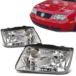 99-05 Volkswagen Jetta MK4 Headlights - Chrome Housing