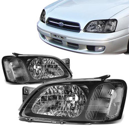 00-04 Subaru Legacy L/Brighton 03-06 Baja Headlights - Black Housing Clear Corner