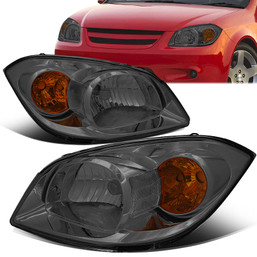 05-10 Chevy Cobalt Pontiac G5 Pursuit Headlights - Smoked Housing Clear Corner
