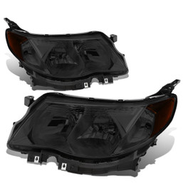 09-13 Subaru Forester Headlights - Smoked Housing Amber Corner
