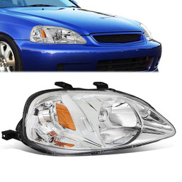 99-00 Honda Civic Right/Passenger Side Headlight - Factory Style - HO2503113