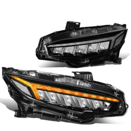 16-18 Honda Civic Full LED Sequential Chasing Turn Signal Headlights - Type R Style