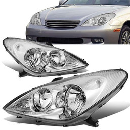 02-04 Lexus ES300 ES330 Headlight - Chrome Housing