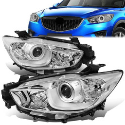 13-16 Mazda CX-5 CX5 Projector Headlights - Chrome Housing Clear Corner