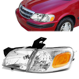 97-05 Chevrolet Venture Oldsmobile Silhouette Left/Driver Side Headlight+Corner Lamp - GM2502175