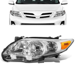 11-13 Toyota Corolla Sedan Left/Driver Side Headlight - Chrome Housing - TO2502203