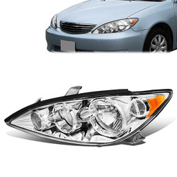 05-06 Toyota Camry Left/Driver Side Headlight - Chrome Housing - TO2518118
