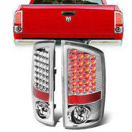 07-09 Dodge Ram 1500 2500 3500 LED Rear Brake Tail Lights - Chrome