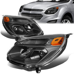 16-17 Chevy Equinox Projector Headlights - Black Housing Amber Corner