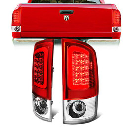 07-09 Dodge Ram 1500 2500 3500 LED C-Bar Rear Brake Tail Lights - Red