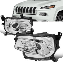 14-18 Jeep Cherokee Chrome Housing Projector Headlights