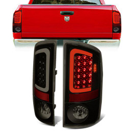 07-09 Dodge Ram 1500 2500 3500 LED C-Bar Rear Brake Tail Lights - Tinted