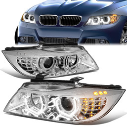 09-12 BMW E90 323i 325i 328i 3D LED DRL & Turn Signal Projector Headlights