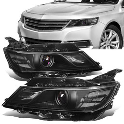 15-20 Chevy Imapla Projector Headlights - Black Housing Clear Corner